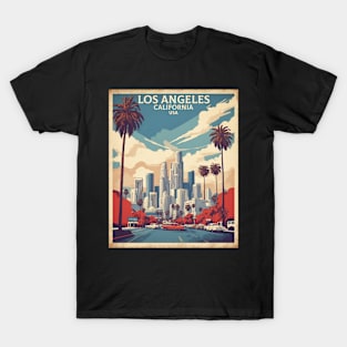 Los Angeles United States of America Tourism Vintage Poster T-Shirt